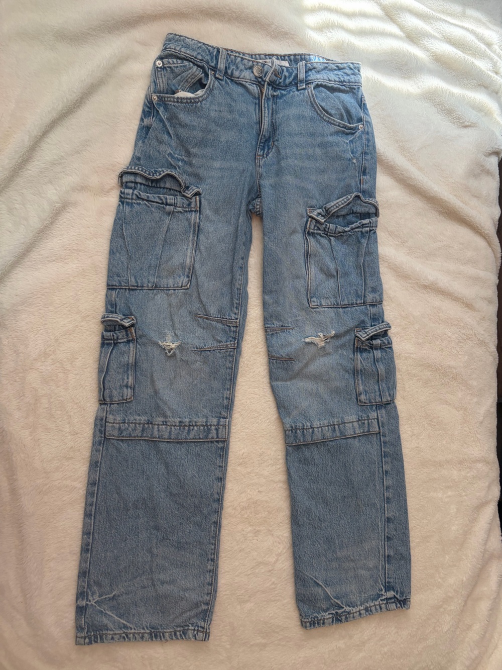 Garage Light Blue Women's Cargo Jeans